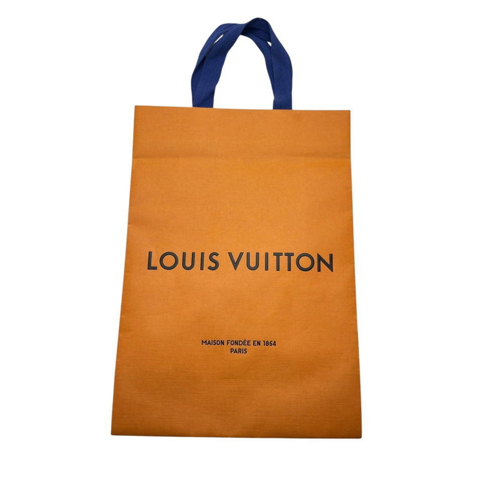 Louis Vuitton Shopping Bag Medium Orange Blue Handles Luxury Gift Packaging